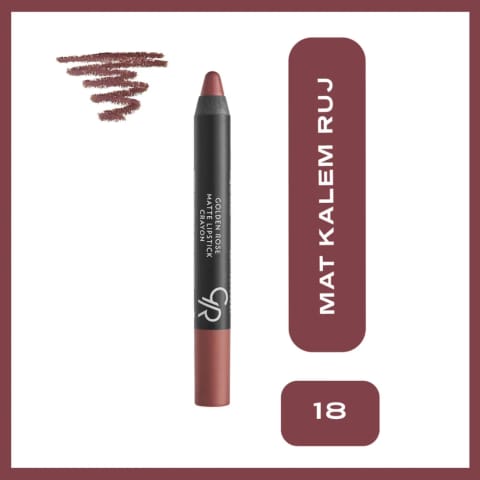 Golden Rose Matte Lipstick Crayon رژ لب شماره 18