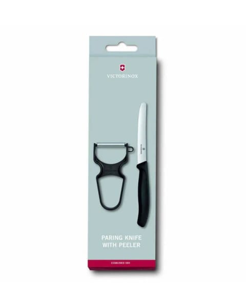ست کارد و چنگال و پوست‌کن Victorinox 6.7113.23 مشکی