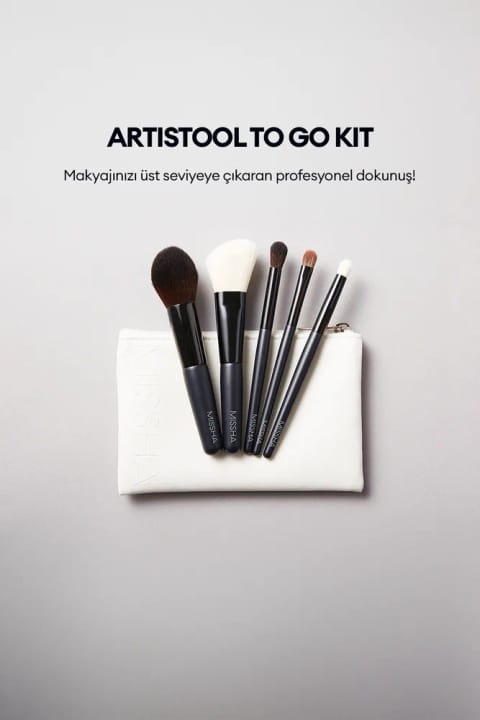 ست براش آرایشی حرفه‌ای Missha با کیف قابل حمل (۵ عددی) Artistool To Go