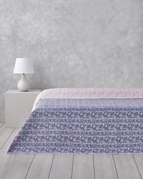 روتختی چندکاره دو نفره Floral Cascade ۲۰۰×۲۲۰ سانتی‌متر صورتی