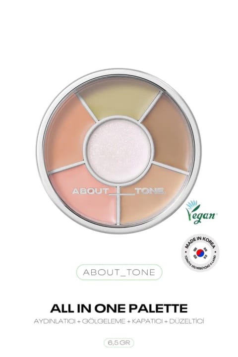 ABOUT TONE پالت کانسیلر 5 رنگ اصلاح کننده رنگ Designing Mu...