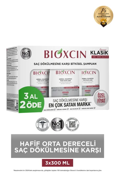 Bioxcin Genesis شامپو بستهٔ ۳ عددی / موهای خشک و معمولی 300 میلی‌لیتر