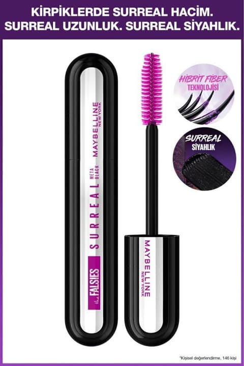میبلین نیویورک Falsies Surreal Meta Black ماسکارا