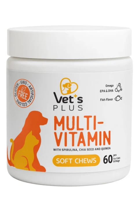 مولتی‌ویتامین Vet's Plus قرص جویدنی ۶۰ عددی (مولتی‌ویتامین و ایمنی...