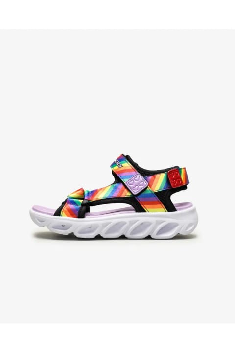 SKECHERS HYPNO - SPLASH - RAINBOW LIGHTS سندل چراغ‌دار مشکی دختر بچه بزرگ