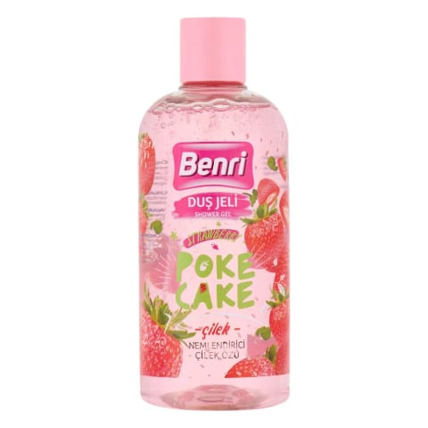 Benri ژل دوش توت‌فرنگی پوک کیک ۵۰۰ میلی‌لیتر