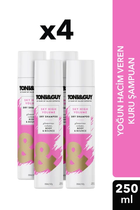Toni&Guy Volume Addiction شامپوی خشک افزایش‌دهنده حجم 4×250 میلی‌لیتر