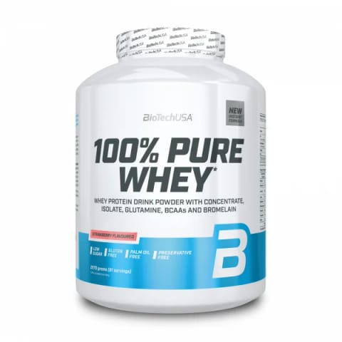 BioTechUSA Pure Whey Protein 2270 گرم - توت‌فرنگی