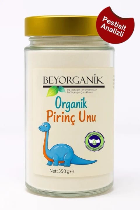 BEYORGANİK آرد برنج ارگانیک 350 گرم شیشه‌ای