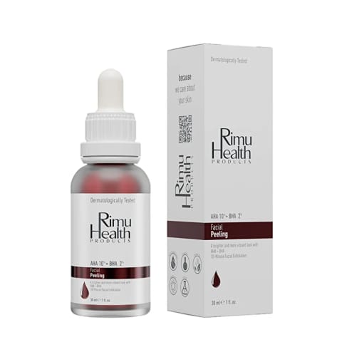 Rimu Health سرم لایه‌بردار شاداب‌کننده و یکنواخت‌کننده رنگ پوست ۳۰ میلی‌لیتر (AHA 10% + BHA 2%)