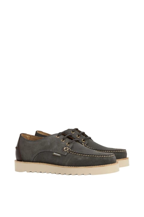 کفش دربی Barbour مدل Aydon GY19 خاکستری اسلیت جیر