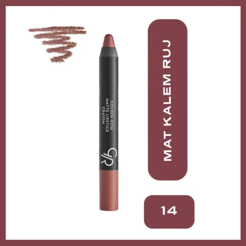 Golden Rose Matte Lipstick Crayon رژ لب شماره 14