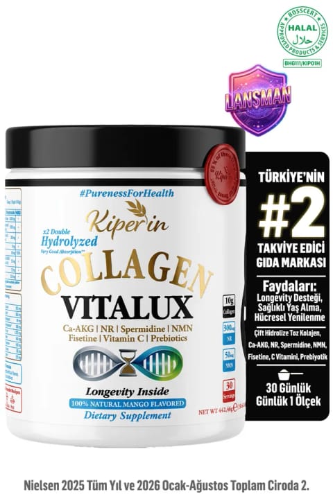 Kiperin Vitalux Longevity Kolajen | NMN، NR، Fisetin، Spermidin، Ca-AKG و C ...