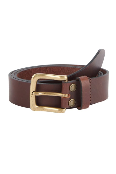 کمربند Barbour Double Rivet BR51 Dk Brown