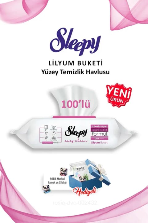 Sleepy Easy Clean 100 عددی لیلیوم بوکه و رزی