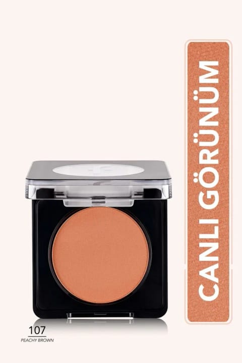 Flormar رژ گونه فشرده مات (صورتی-قهوه‌ای) - 107 Peachy Brown