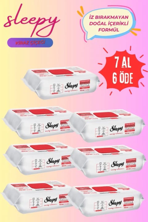 Sleepy Easy Clean سطحپاککن گیلاس بهاره، 100 برگ، 7 تا 6 بخر