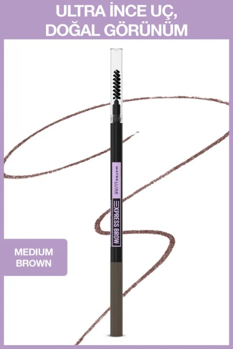 Maybelline New York Express Brow Ultra Slim مداد ابرو - 04 قهوه‌ای متوسط