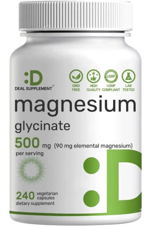 DEAL SUPPLEMENT Magnesium Glycinate 500 mg 240 کپسول محصول آمریکا DaphneLabs