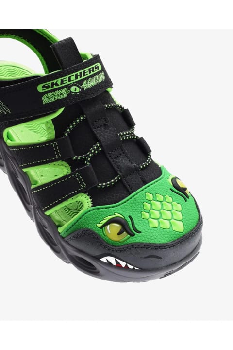 SKECHERS Thermo-splash - Hydro-flare پسر بچه بزرگ مشکی صندل چراغدار