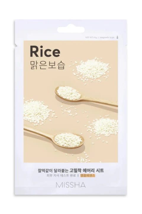 ماسک ورقه‌ای Missha برنج، شفاف و صاف‌کننده پوست Airy Fit S...
