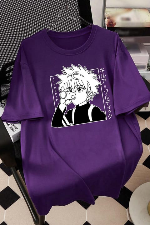 تیشرت چاپی Unisex Killua Zoldyck uyguntarz