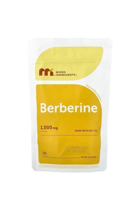 Micro Ingredients بربرین ۱۰۰۰ میلی‌گرم با MCT Oil، ۲۴۰ سافت‌جل آمریکایی