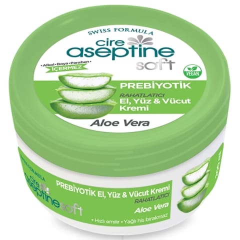 Cire Aseptine Soft کرم مغذی و تسکیندهنده با آلوئهورا و پریبیوتیک ۲۰۰ میلیلیتر