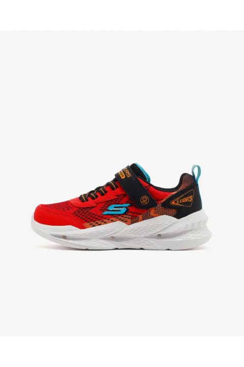 SKECHERS METEOR-LIGHTS 2.0 پسر بچه بزرگ قرمز/مشکی کفش اسپرت چراغدار