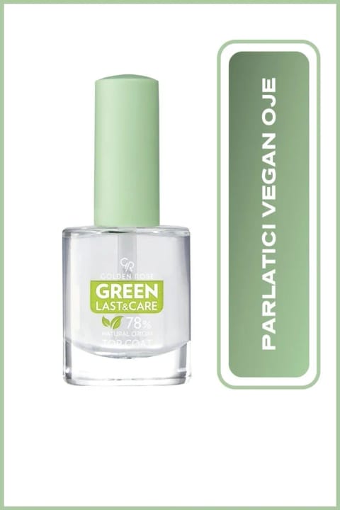 لاک ناخن براق Golden Rose مدل Green Last&Care Top Coat حجم 10,2 ml