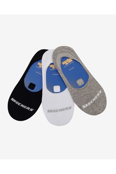 SKECHERS S2520313 U Liner No Show 3 عددی جوراب یونیسکس سفید