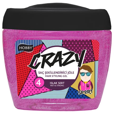 Hobby Crazy ژل مو مرطوب و سفت 700 میل