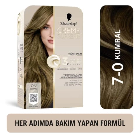 Schwarzkopf Creme Supreme 7-0 قهوه‌ای طبیعی