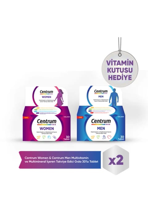 Centrum Women Multivitamin + Men Multivitamin 30'lu Tablet