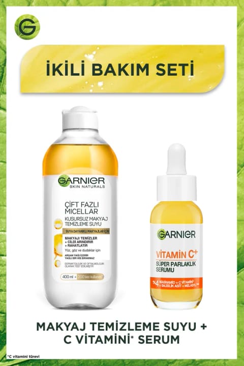 سرم Garnier C Vitamin (Niasinamid + Salisilik Asit) + Micellar دو فاز