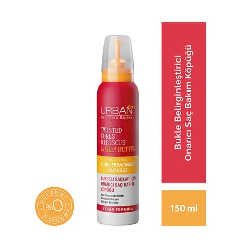 Urban Care Twisted Curls هیبیسکوس و شی باتر فوم ترمیمکننده موهای فر ۱۵۰ میلیلیتر