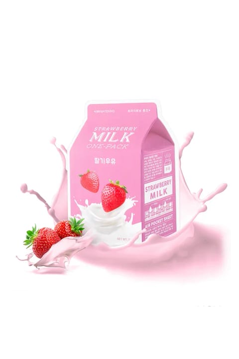 ماسک ورقهای روشنکننده میسا (توتفرنگی-شیر) A'pıeu Strawberry Milk One-pack
