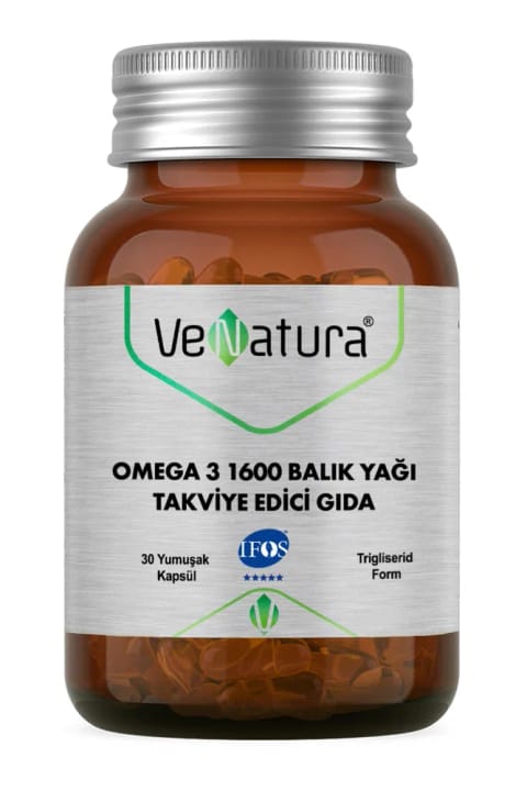 VeNatura امگا 3 روغن ماهی 1600 میلی‌گرم 30 کپسول نرم