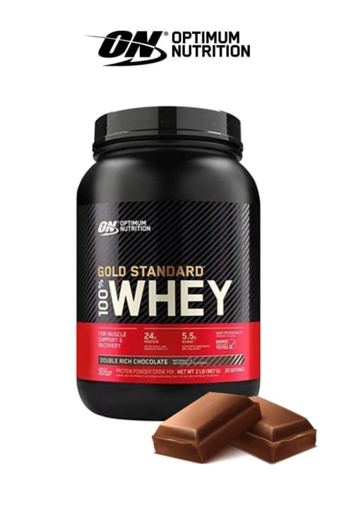 ON Optimum Nutrition Gold Standard Whey Protein پودر 908 گرم - شکلاتی