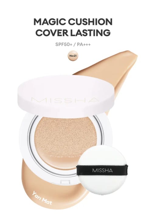 کوشن فونداسیون Missha Magic Cushion با پوشش نیمهمات و ماندگاری طولانی