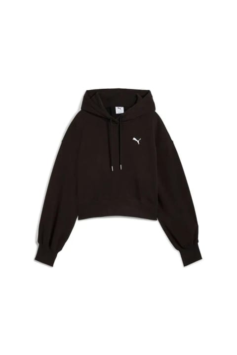 سویشرت کوتاه کلاه‌دار گشاد زنانه Puma WARDROBE ESSENTIALS