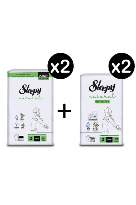 Sleepy Natural نواربهداشتی فوق حساس بلند ۲۰ عددی