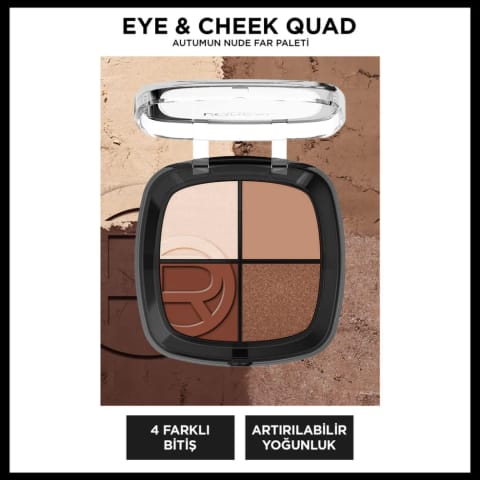 Loreal Paris Eye & Cheek Quad پالت چهار رنگ سایه و رژگونه 03 Autumn Nude