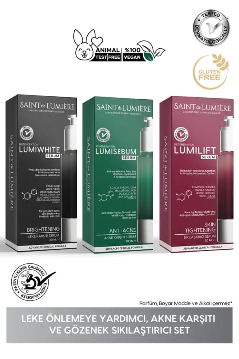 SAINT DE LUMIERE LUMISERIES کمک به پیشگیری از لکه، ضد آکنه و کوچک‌کننده منافذ...