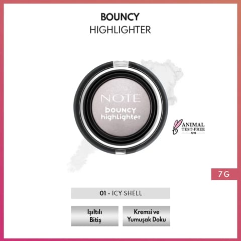 هایلایتر کرمی Note Bouncy Highlighter 01 Icy Shell