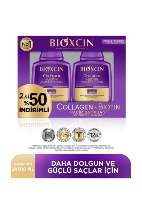 Bioxcin کلاژن و بیوتین شامپو ۲×۵۰٪