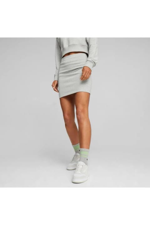 دامن آجدار Puma CLASSICS لایت گری هدر