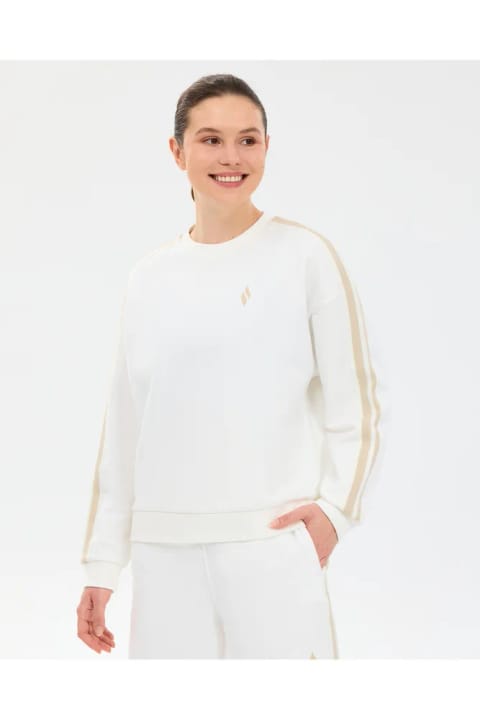 SKECHERS W LW Fleece Loose Fit Sweatshirt زنانه سفید S2610029-3855
