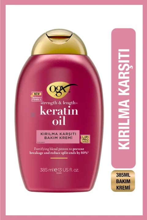 OGX کرم مراقبتی ضد موخوره کراتین و روغن آرگان ۳۸۵ میلی‌لیتر