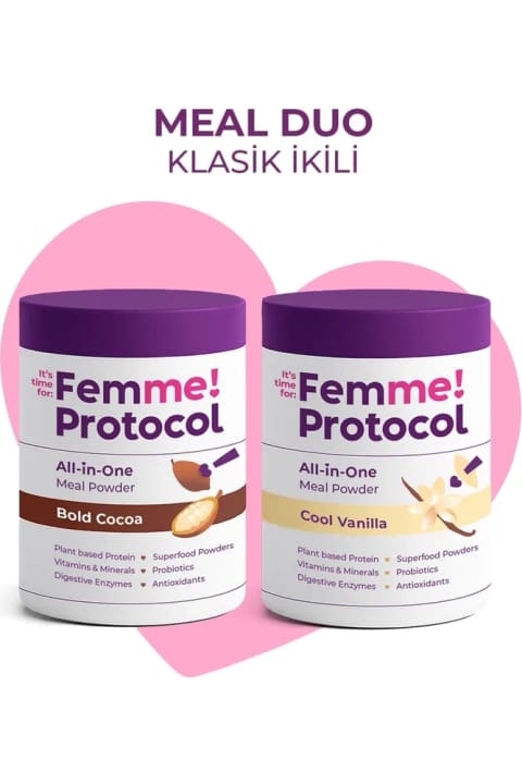 Femme Protocol Meal Duo کلاسیک دوگانه: Bold Cocoa + Cool Vanilla